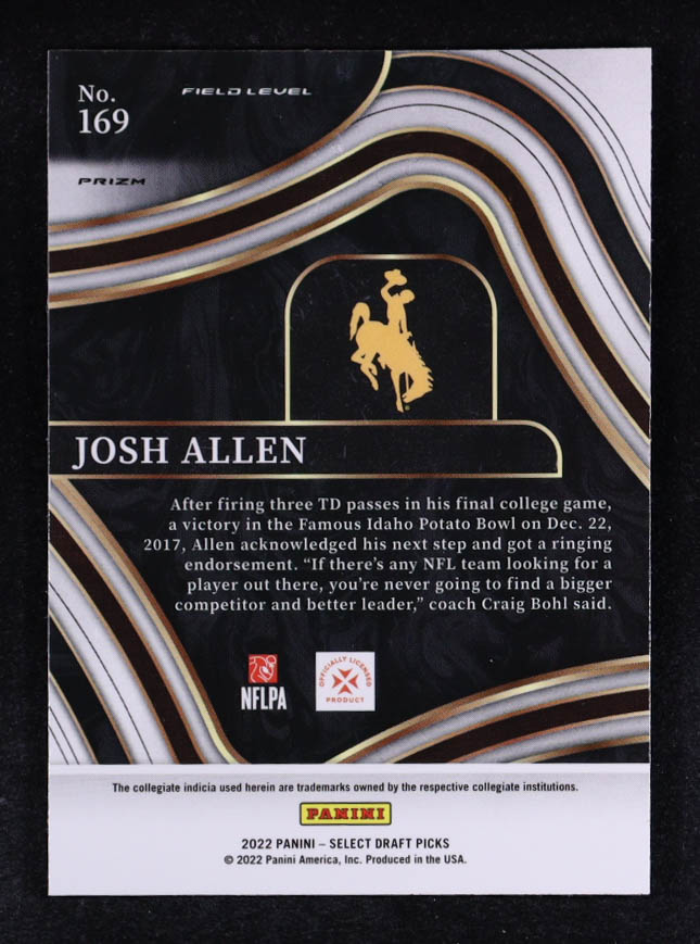 Josh Allen 2022 Select Draft Picks Prizms Purple Lazer #169 at PristineAuction.com Josh Allen 2022 Select Draft Picks Prizms Purple Lazer #169 at PristineAuction.com