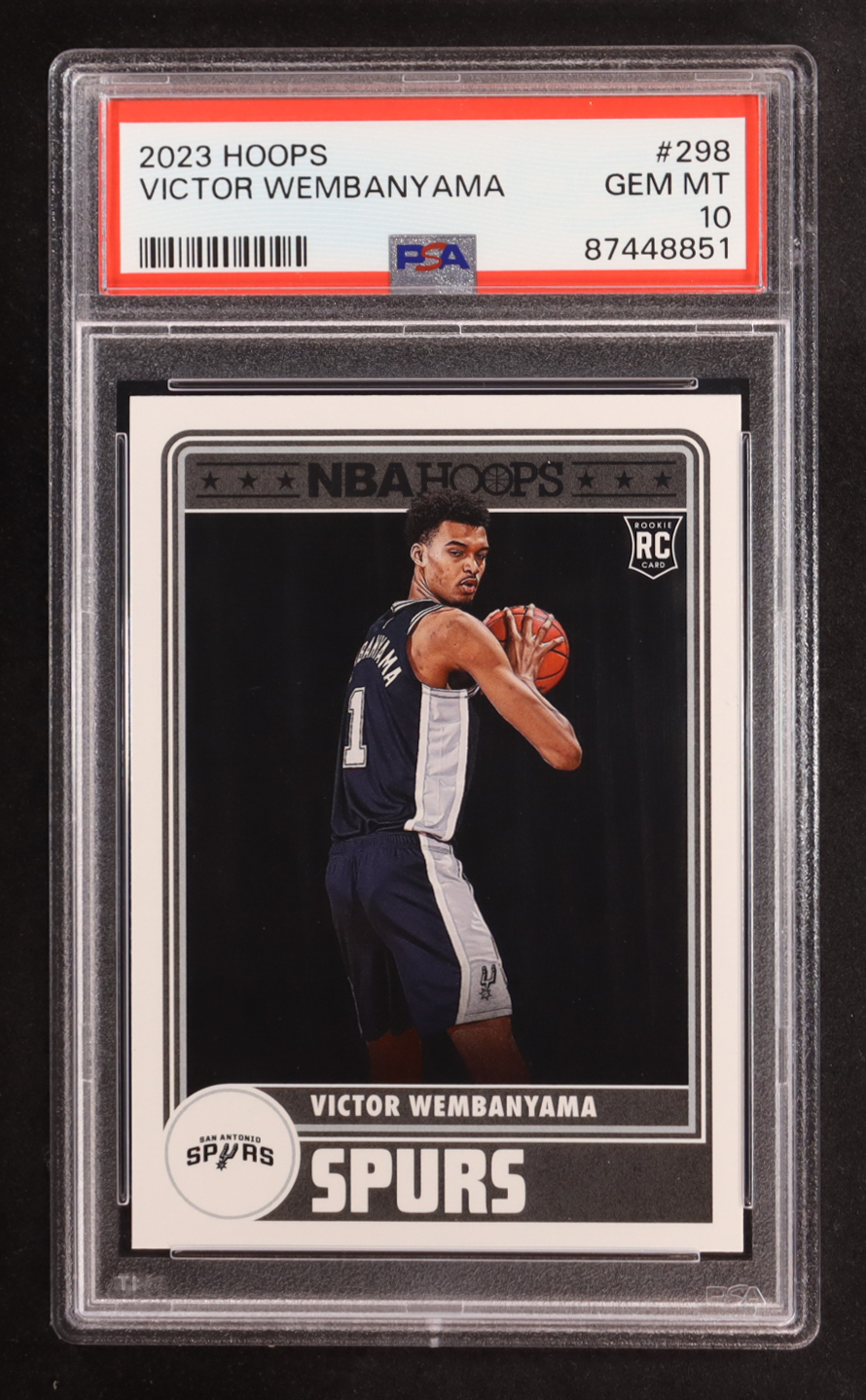 Victor Wembanyama 2023-24 Hoops #298 RC (PSA 10) at PristineAuction.com Victor Wembanyama 2023-24 Hoops #298 RC (PSA 10) at PristineAuction.com