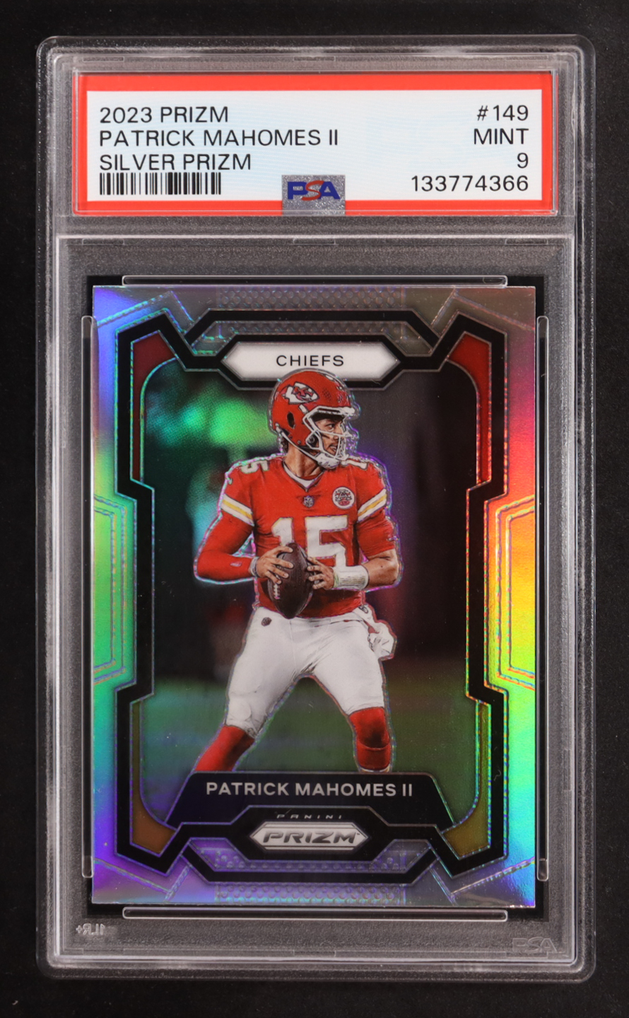 Patrick Mahomes II 2023 Panini Prizm Prizms Silver #149 (PSA 9) at PristineAuction.com Patrick Mahomes II 2023 Panini Prizm Prizms Silver #149 (PSA 9) at PristineAuction.com