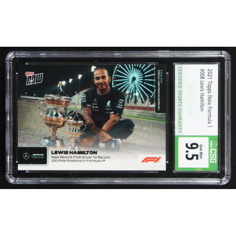Lewis Hamilton 2021 Topps Now Formula 1 #8 (CSG 9.5) at PristineAuction.com