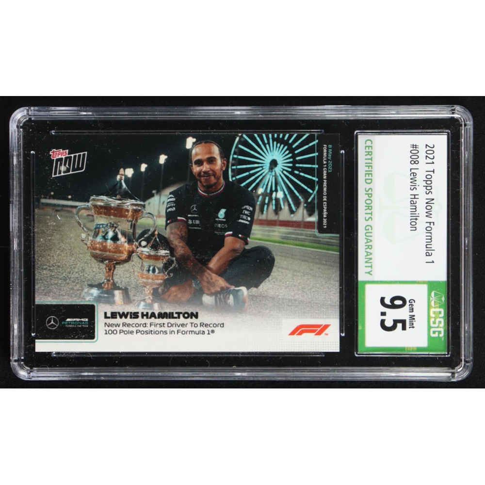 Lewis Hamilton 2021 Topps Now Formula 1 #8 (CSG 9.5) at PristineAuction.com