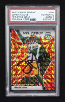 Jordan Love Signed 2020 Panini Mosaic Reactive Gold Prizm #264 RC (PSA | Autograph Graded PSA 9) at PristineAuction.com