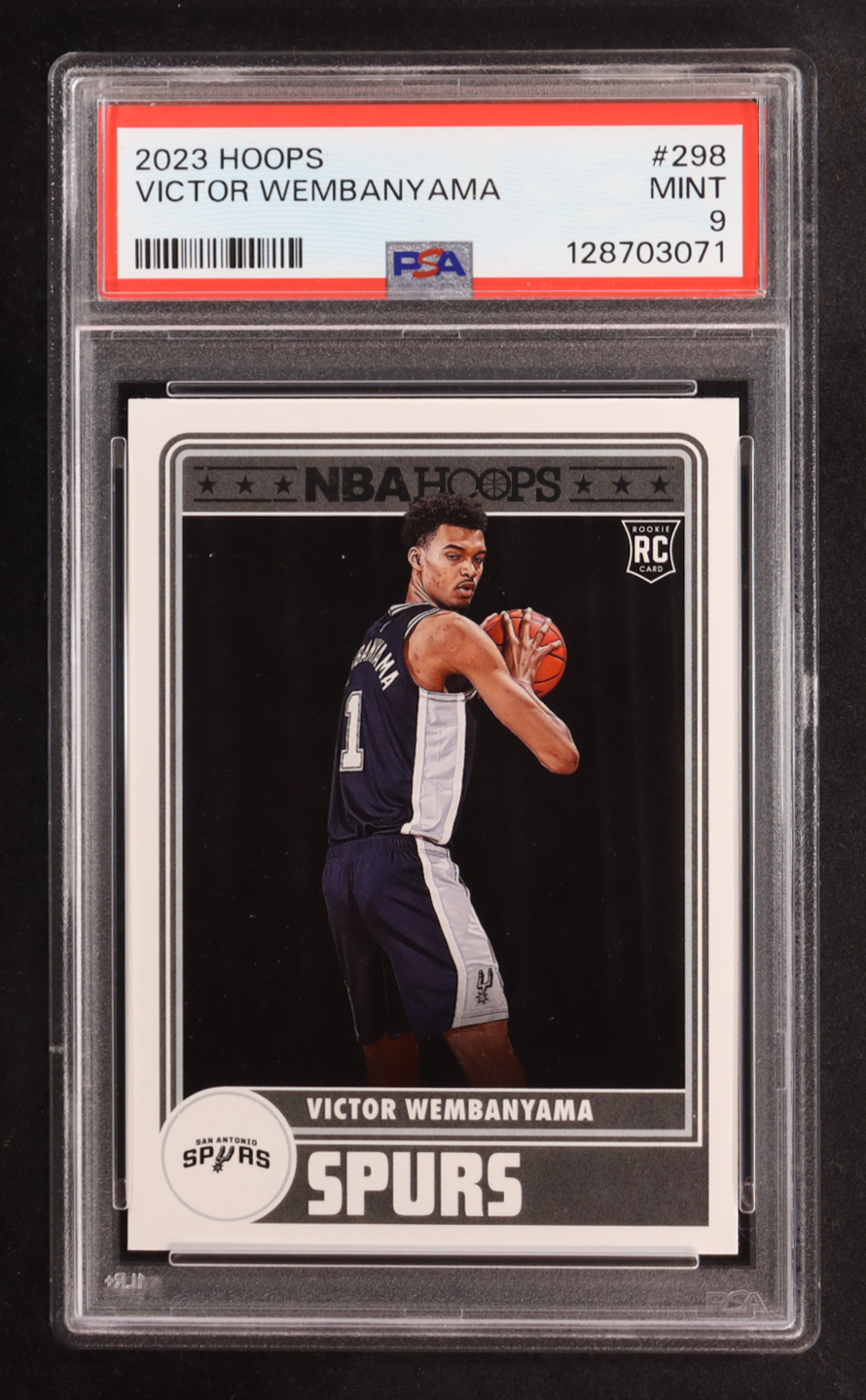 Victor Wembanyama 2023-24 Hoops #298 RC (PSA 9) at PristineAuction.com Victor Wembanyama 2023-24 Hoops #298 RC (PSA 9) at PristineAuction.com
