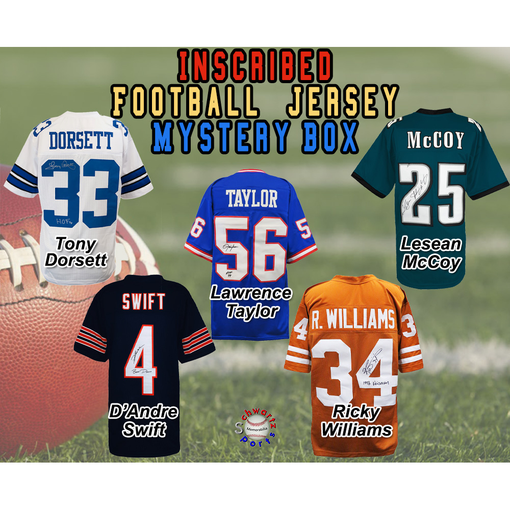 Football Signed & INSCRIBED Jersey Mystery Box - Series 12 (Limited to 150) &ndash; Schwartz Sports at PristineAuction.com