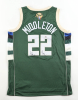 Khris Middleton Twice-Signed Bucks Nike Authentic Jersey (PSA) at PristineAuction.com