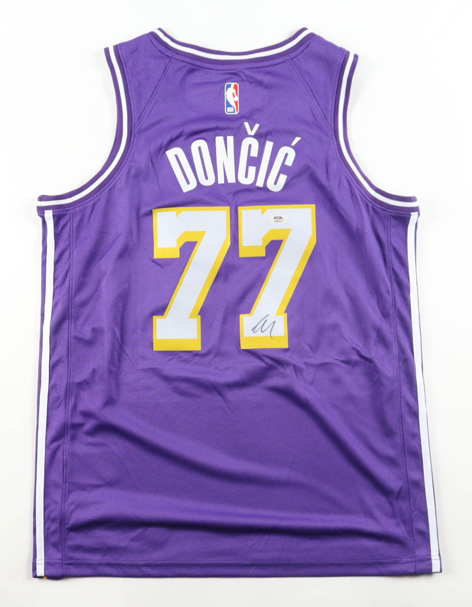 Luka Doncic Signed Lakers Jordan Authentic Jersey (PSA) at PristineAuction.com Luka Doncic Signed Lakers Jordan Authentic Jersey (PSA) at PristineAuction.com