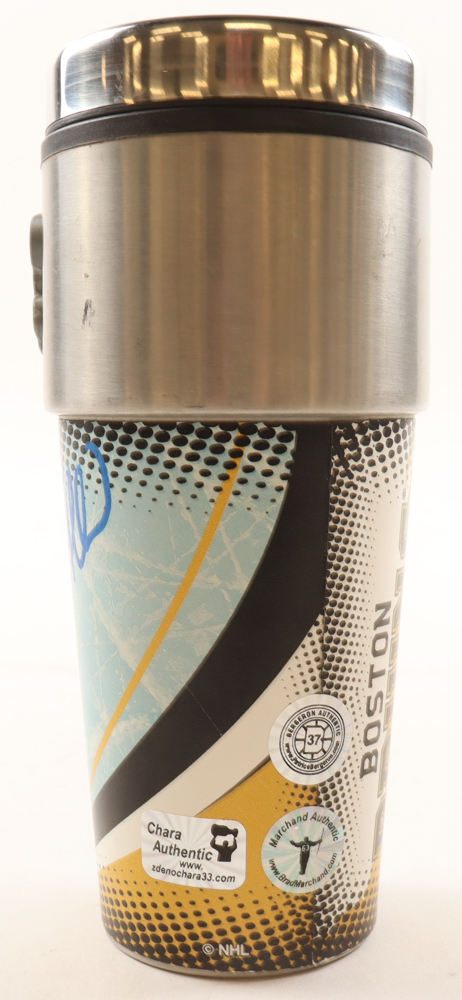 Zdeno Chara, Brad Marchand & Patrice Bergeron Signed 8" Tumbler Mug (Chara, Marchand & Bergeron) at PristineAuction.com Zdeno Chara, Brad Marchand & Patrice Bergeron Signed 8" Tumbler Mug (Chara, Marchand & Bergeron) at PristineAuction.com