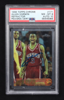 Allen Iverson Signed 1996 Topps Chrome Refractor #171 RC (PSA 8 | Autograph Graded PSA 10) at PristineAuction.com