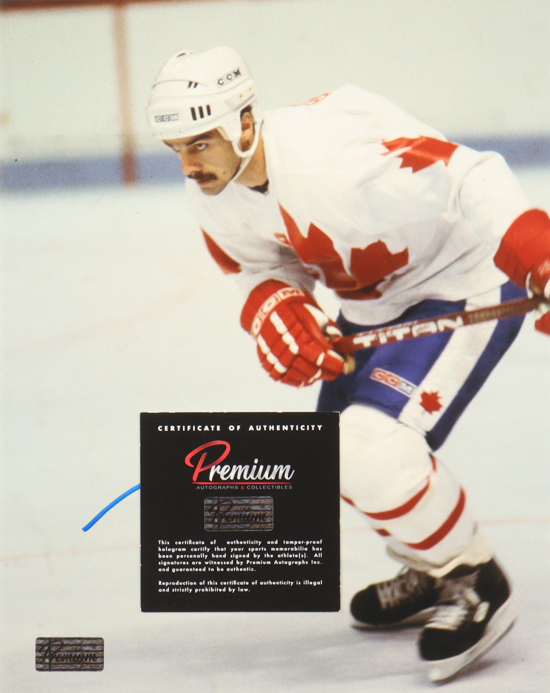 Michel Goulet Signed Team Canada 8x10 Photo (Premium Autographs) at PristineAuction.com Michel Goulet Signed Team Canada 8x10 Photo (Premium Autographs) at PristineAuction.com