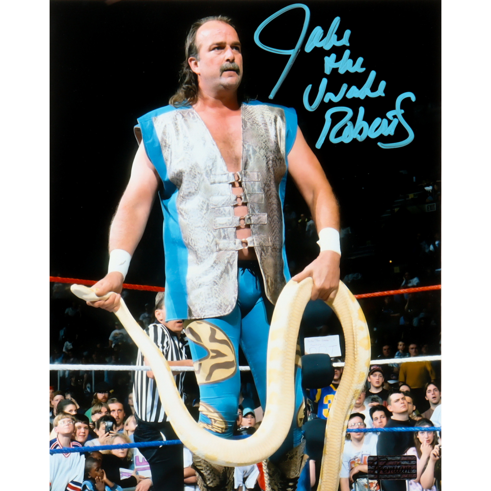 Jake "The Snake" Roberts Signed WWE 8x10 Photo (Premium Autographs) at PristineAuction.com