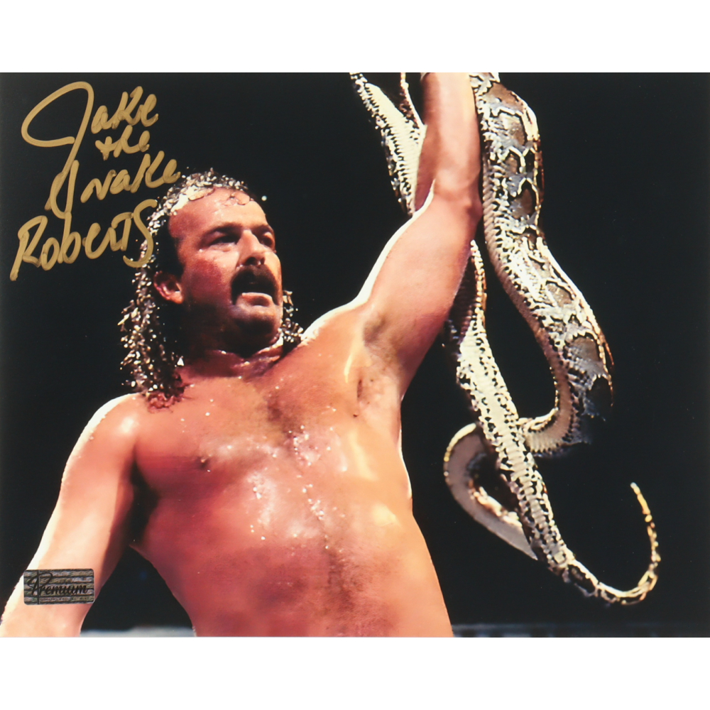 Jake "The Snake" Roberts Signed WWE 8x10 Photo (Premium Autographs) at PristineAuction.com