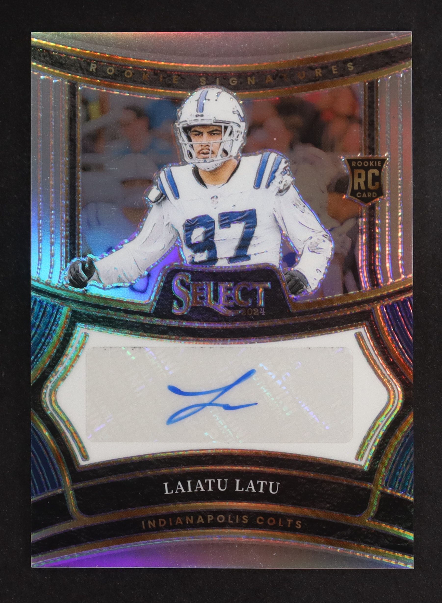 Laiatu Latu 2024 Select Rookie Signatures Prizm #30 #326/399 RC at PristineAuction.com Laiatu Latu 2024 Select Rookie Signatures Prizm #30 #326/399 RC at PristineAuction.com