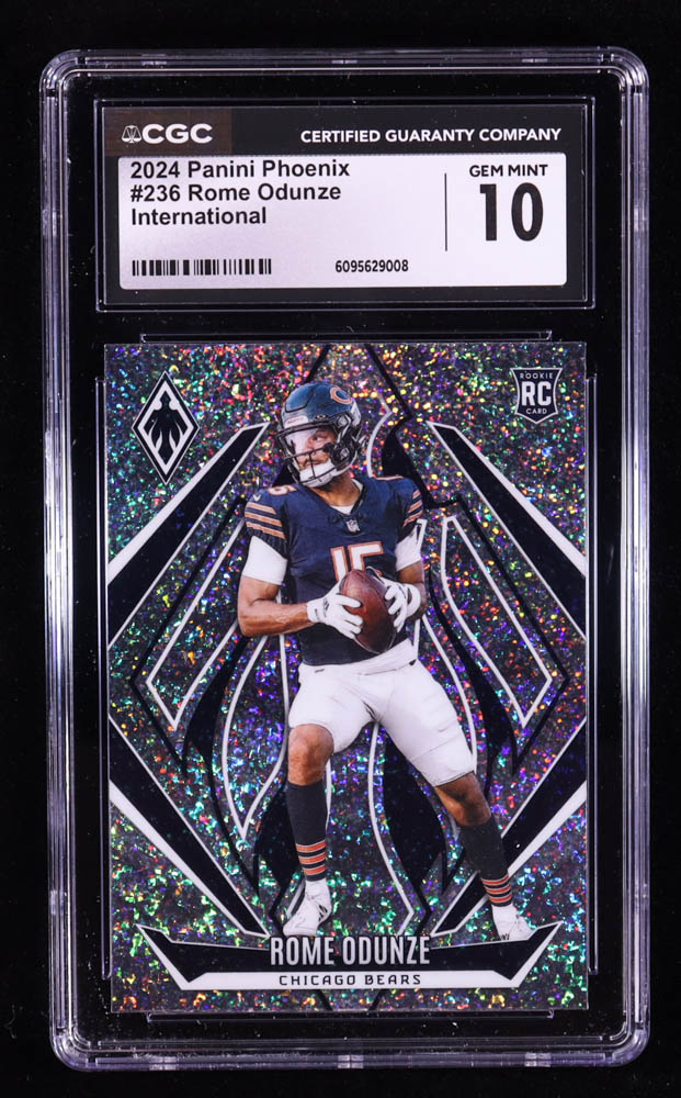 Rome Odunze 2024 Panini Phoenix International #236 RC (CGC 10) at PristineAuction.com Rome Odunze 2024 Panini Phoenix International #236 RC (CGC 10) at PristineAuction.com
