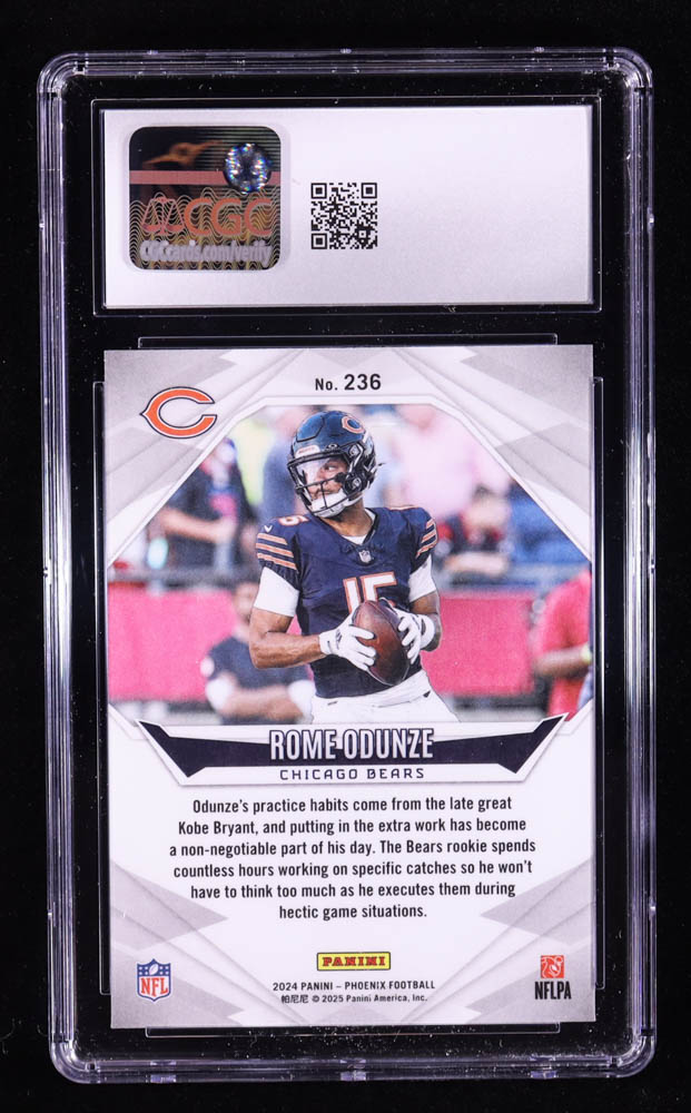 Rome Odunze 2024 Panini Phoenix International #236 RC (CGC 10) at PristineAuction.com Rome Odunze 2024 Panini Phoenix International #236 RC (CGC 10) at PristineAuction.com