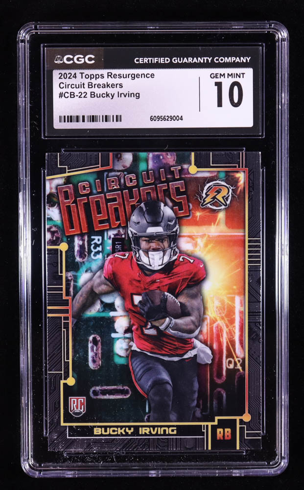 Bucky Irving 2024 Topps Resurgence Circuit Breakers #CB22 RC (CGC 10) at PristineAuction.com Bucky Irving 2024 Topps Resurgence Circuit Breakers #CB22 RC (CGC 10) at PristineAuction.com
