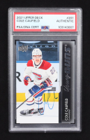 Cole Caufield Signed 2021 Upper Deck Young Guns #201 RC (PSA) at PristineAuction.com