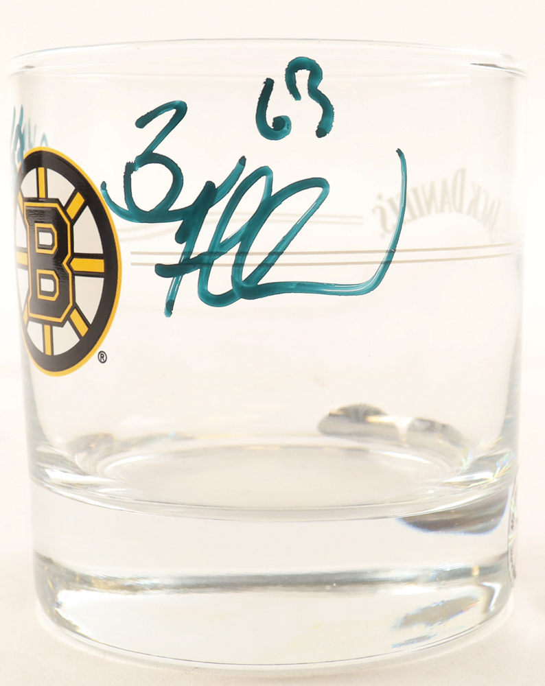 Brad Marchand & Patrice Bergeron Signed Bruins Jack Daniels Rocks Glass (Marchand & Bergeron) at PristineAuction.com Brad Marchand & Patrice Bergeron Signed Bruins Jack Daniels Rocks Glass (Marchand & Bergeron) at PristineAuction.com