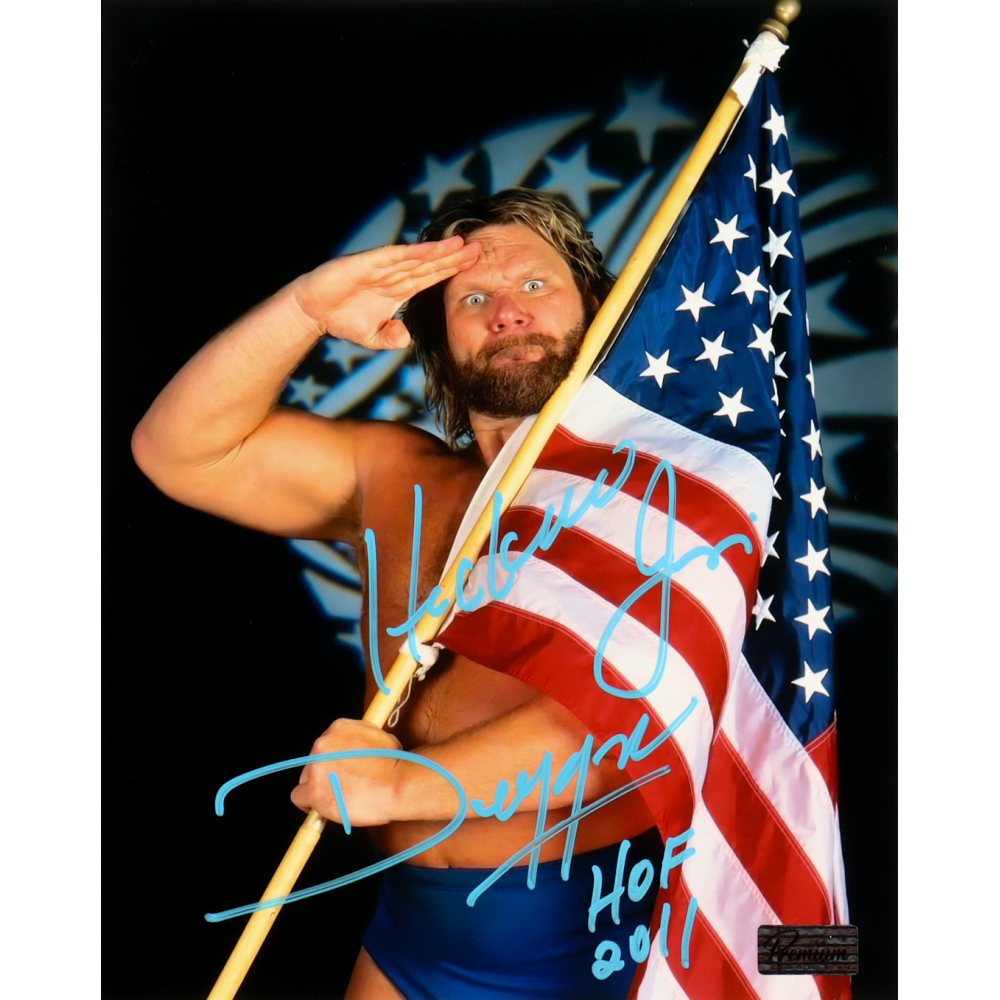 "Hacksaw" Jim Duggan Signed WWE 8x10 Photo Inscribed "HOF 2011" (Premium Autographs) at PristineAuction.com