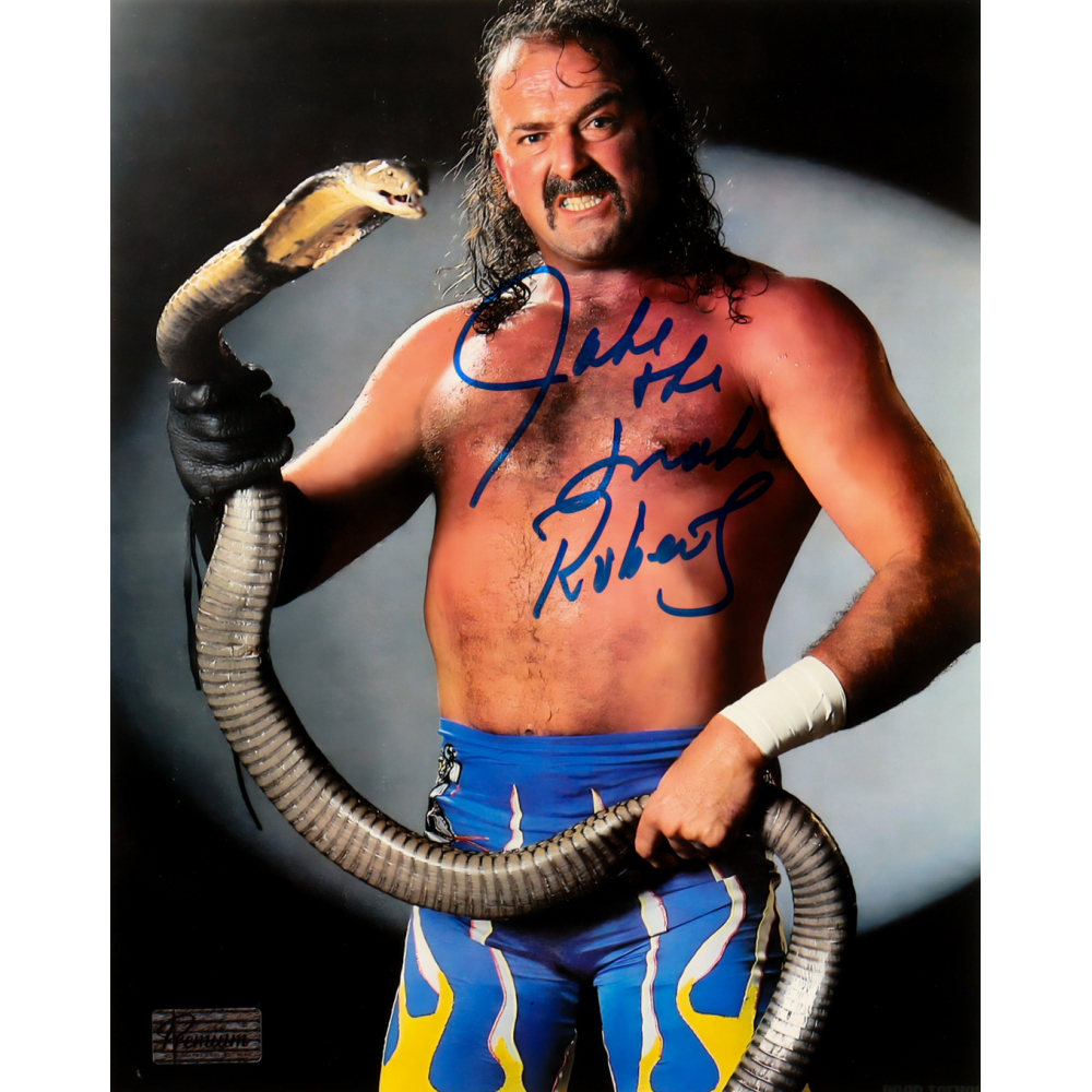 Jake "The Snake" Roberts Signed WWE 8x10 Photo (Premium Autographs) at PristineAuction.com