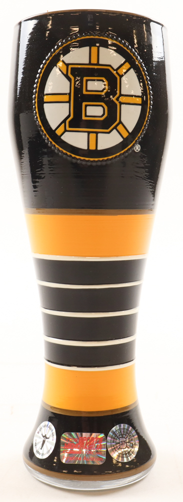 Brad Marchand & Patrice Bergeron Signed Bruins 23 Oz. Pilsner Glass (Marchand & Bergeron) at PristineAuction.com Brad Marchand & Patrice Bergeron Signed Bruins 23 Oz. Pilsner Glass (Marchand & Bergeron) at PristineAuction.com