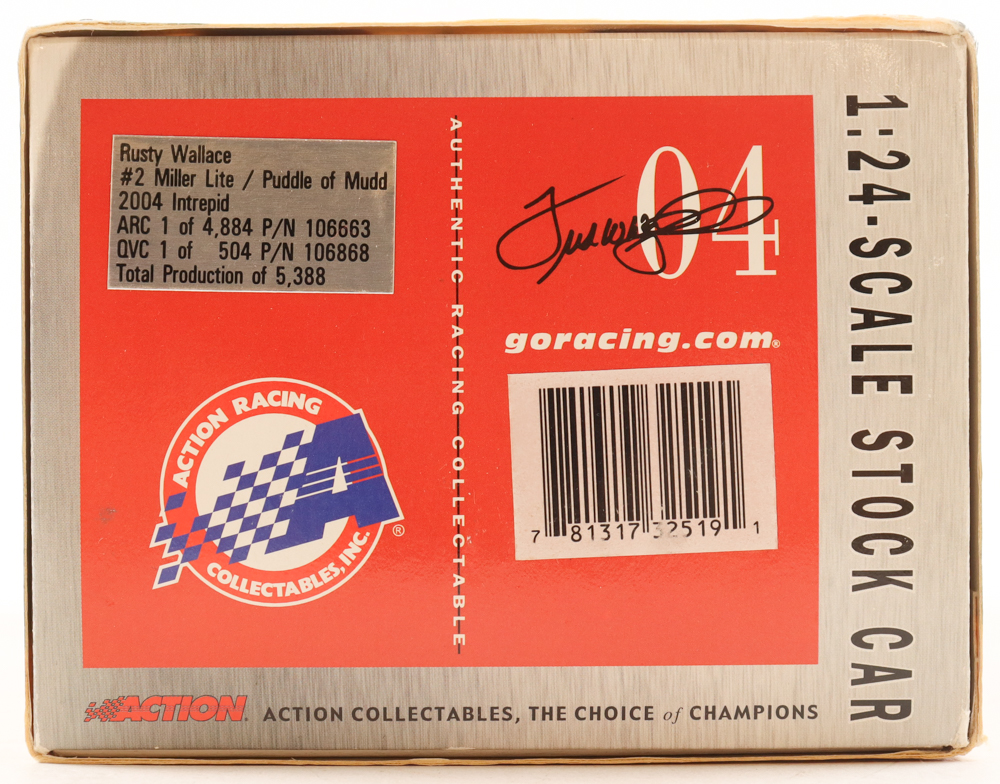 NASCAR Rusty Wallace LE #2 Miller Lite/Puddle of Mud 2004 Dodge Intrepid 1:24 Scale Die-Cast Car at PristineAuction.com NASCAR Rusty Wallace LE #2 Miller Lite/Puddle of Mud 2004 Dodge Intrepid 1:24 Scale Die-Cast Car at PristineAuction.com