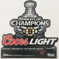 Brad Marchand & Patrice Bergeron Signed Bruins 2011 Stanley Cup Champions Coors Light Tin Sign (Marchand & Bergeron) at PristineAuction.com