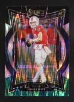 Drake Maye 2024 Select Prizm Black and Green Shock #27 RC at PristineAuction.com