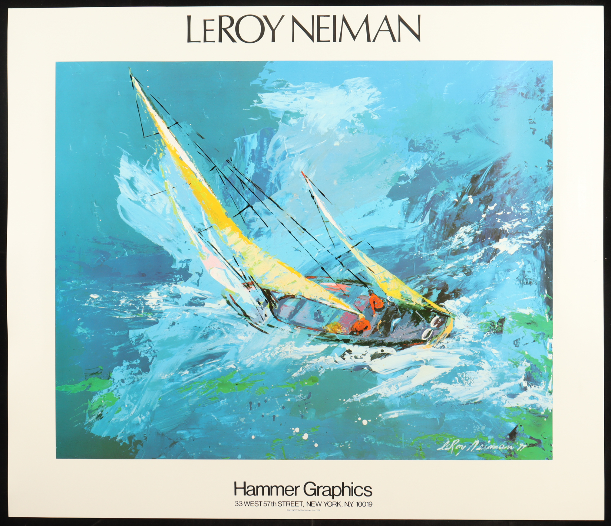 1978 "Hammer Graphics Sailing" LeRoy Neiman 24x30 Art Lithograph at PristineAuction.com 1978 "Hammer Graphics Sailing" LeRoy Neiman 24x30 Art Lithograph at PristineAuction.com