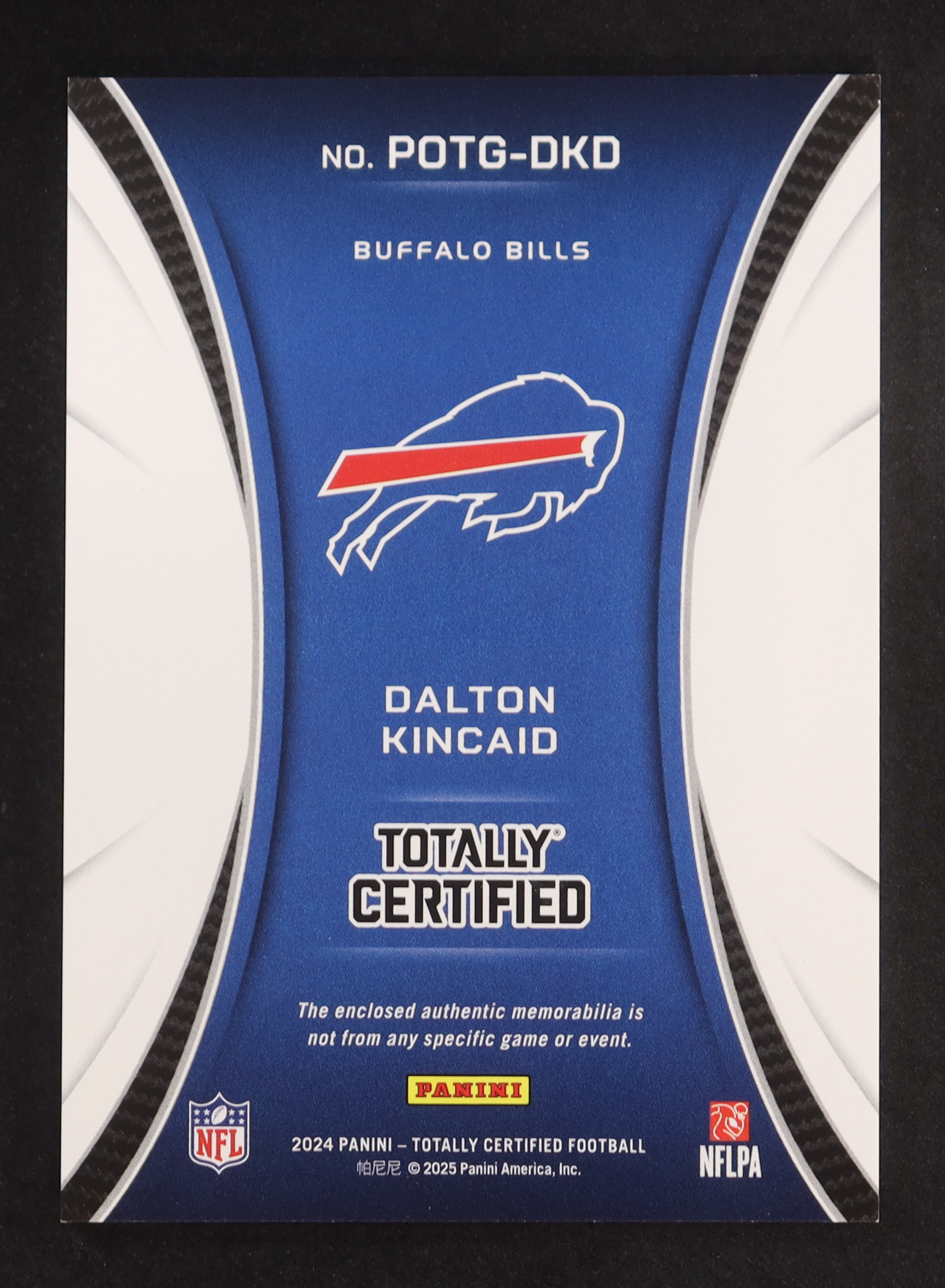 Dalton Kincaid 2024 Totally Certified Piece of the Game #6 at PristineAuction.com Dalton Kincaid 2024 Totally Certified Piece of the Game #6 at PristineAuction.com