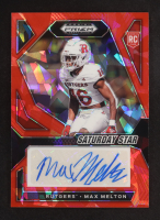Max Melton 2024 Panini Prizm Draft Picks Saturday Star Signatures Red Ice #14 RC at PristineAuction.com