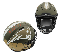 Rob Gronkowski Signed Patriots Full-Size Authentic On-Field Salute To Service Alternate Custom SpeedFlex Helmet (Radtke) at PristineAuction.com