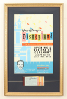 "Disneyland" Custom Framed Display With Vintage Original Ticket A to E Ticket Book at PristineAuction.com
