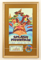 "Splash Mountain" Custom Framed Display With Disney Dollar and Pin at PristineAuction.com