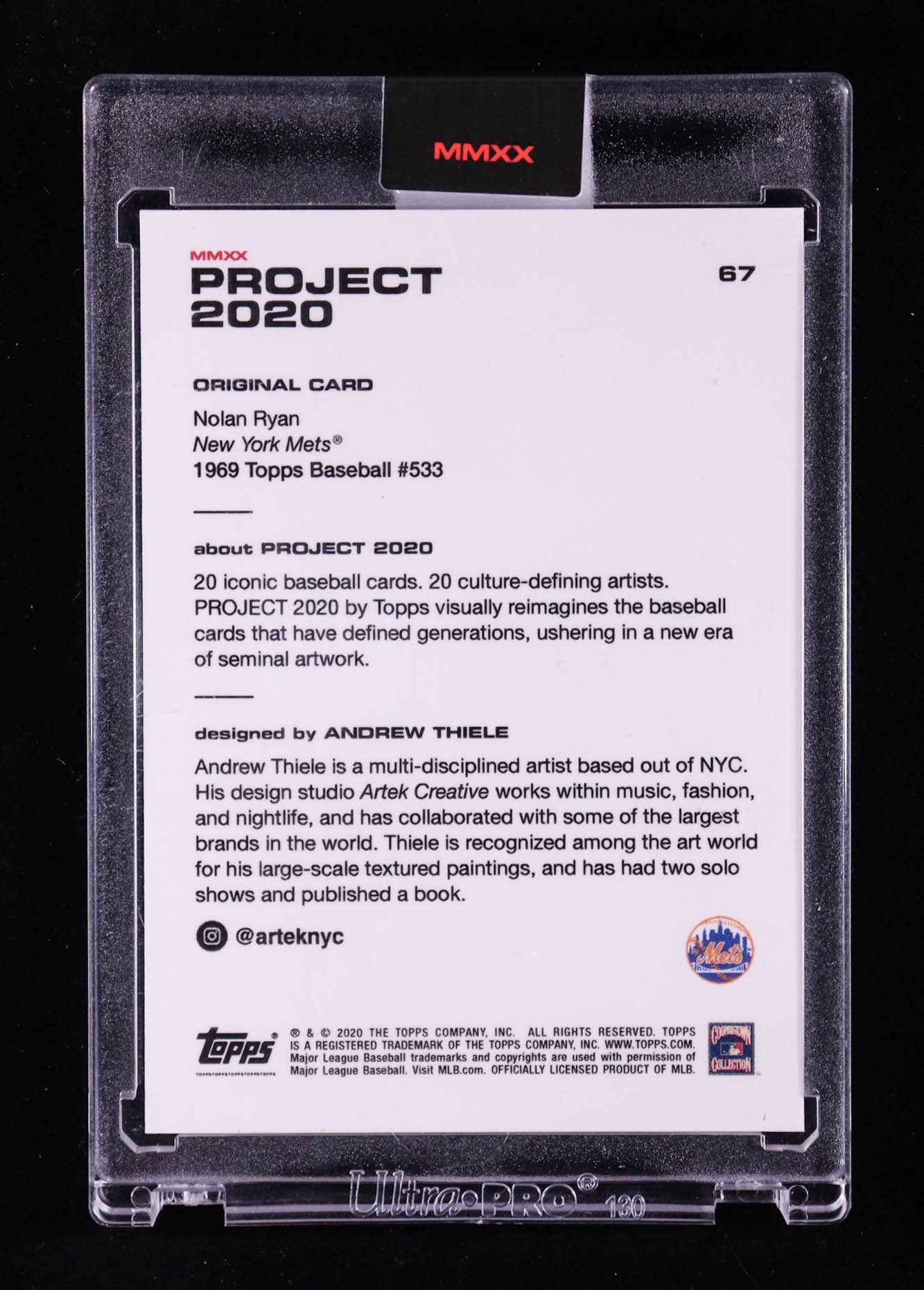 Nolan Ryan 2020 Topps Project 2020 #67 / Andrew Thiele at PristineAuction.com Nolan Ryan 2020 Topps Project 2020 #67 / Andrew Thiele at PristineAuction.com