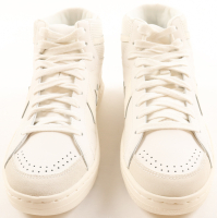 Magic Johnson & Larry Bird Signed Pair of (2) Converse All Star White Leather Basketball Shoes (Beckett & PSA) at PristineAuction.com