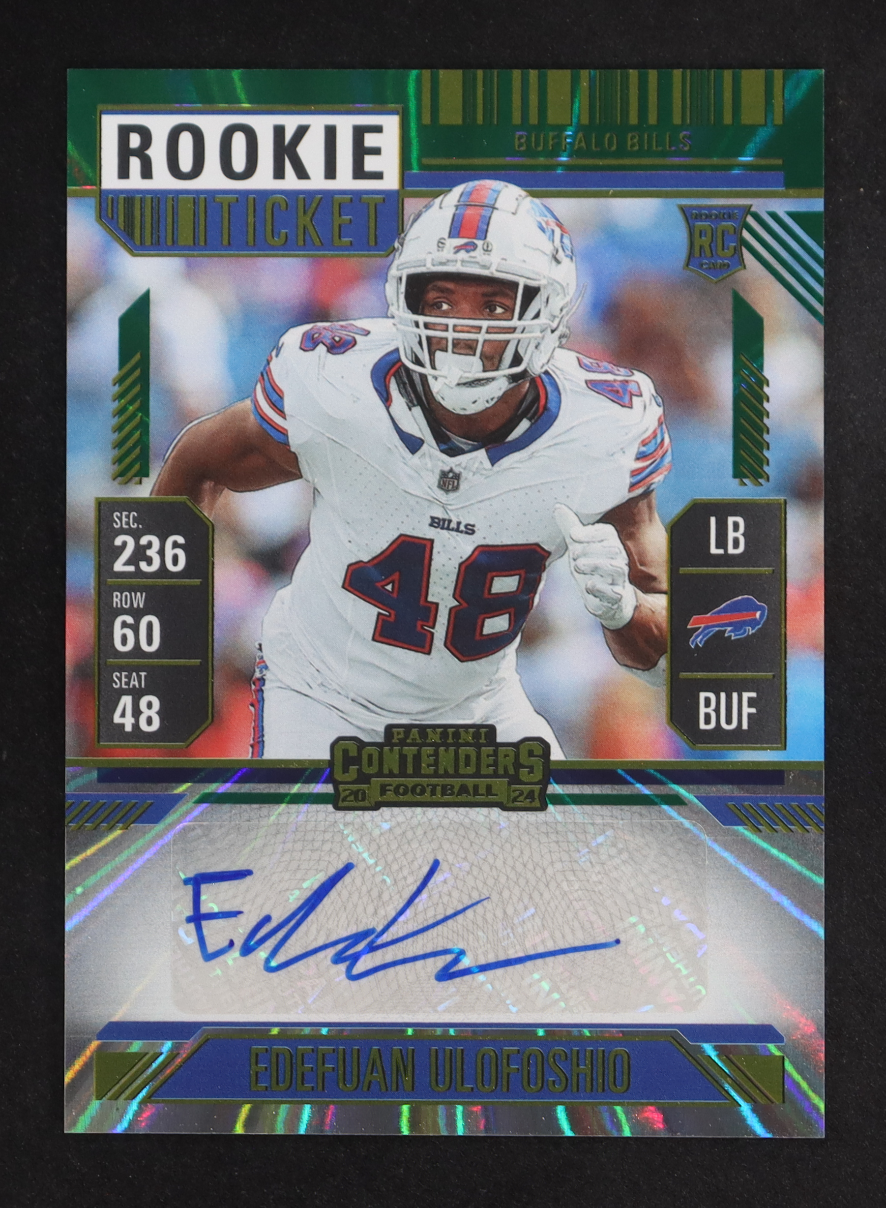 Edefuan Ulofoshio 2024 Panini Contenders AU #240 RC at PristineAuction.com Edefuan Ulofoshio 2024 Panini Contenders AU #240 RC at PristineAuction.com