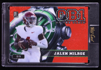 Jalen Milroe 2024 Wild Card QB1 On The Clock Shimmer Red #OCWRDJW3 RC #2/8 at PristineAuction.com