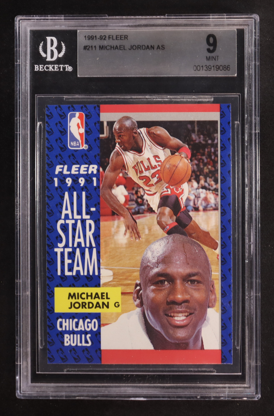 Michael Jordan 1991-92 Fleer #211 AS (BGS 9) at PristineAuction.com Michael Jordan 1991-92 Fleer #211 AS (BGS 9) at PristineAuction.com