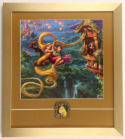 Thomas Kinkade "Tangled" Custom Framed Print Display with Glass Pin at PristineAuction.com