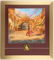 Thomas Kinkade "Tangled" Custom Framed Print Display with Glass Pin at PristineAuction.com