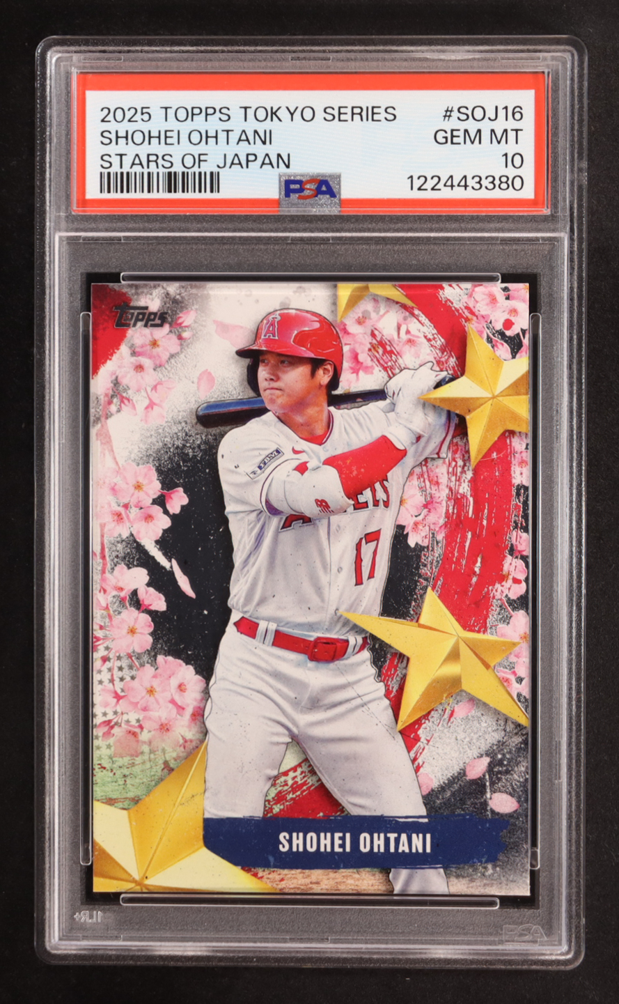 Shohei Ohtani 2025 Topps Tokyo Series Stars of Japan #SOJ16 (PSA 10) at PristineAuction.com Shohei Ohtani 2025 Topps Tokyo Series Stars of Japan #SOJ16 (PSA 10) at PristineAuction.com