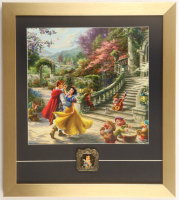 Thomas Kinkade "Snow White and the Seven Dwarfs" Custom Framed Print Display with Glass Pin at PristineAuction.com