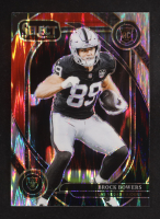 Brock Bowers 2024 Select Prizm Black and Red Shock #222 RC at PristineAuction.com