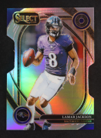 Lamar Jackson 2024 Select Prizm Silver Die Cut #227 at PristineAuction.com