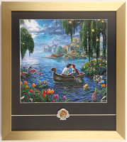 Thomas Kinkade "The Little Mermaid" Custom Framed Print Display with Silver Ariel Pin at PristineAuction.com