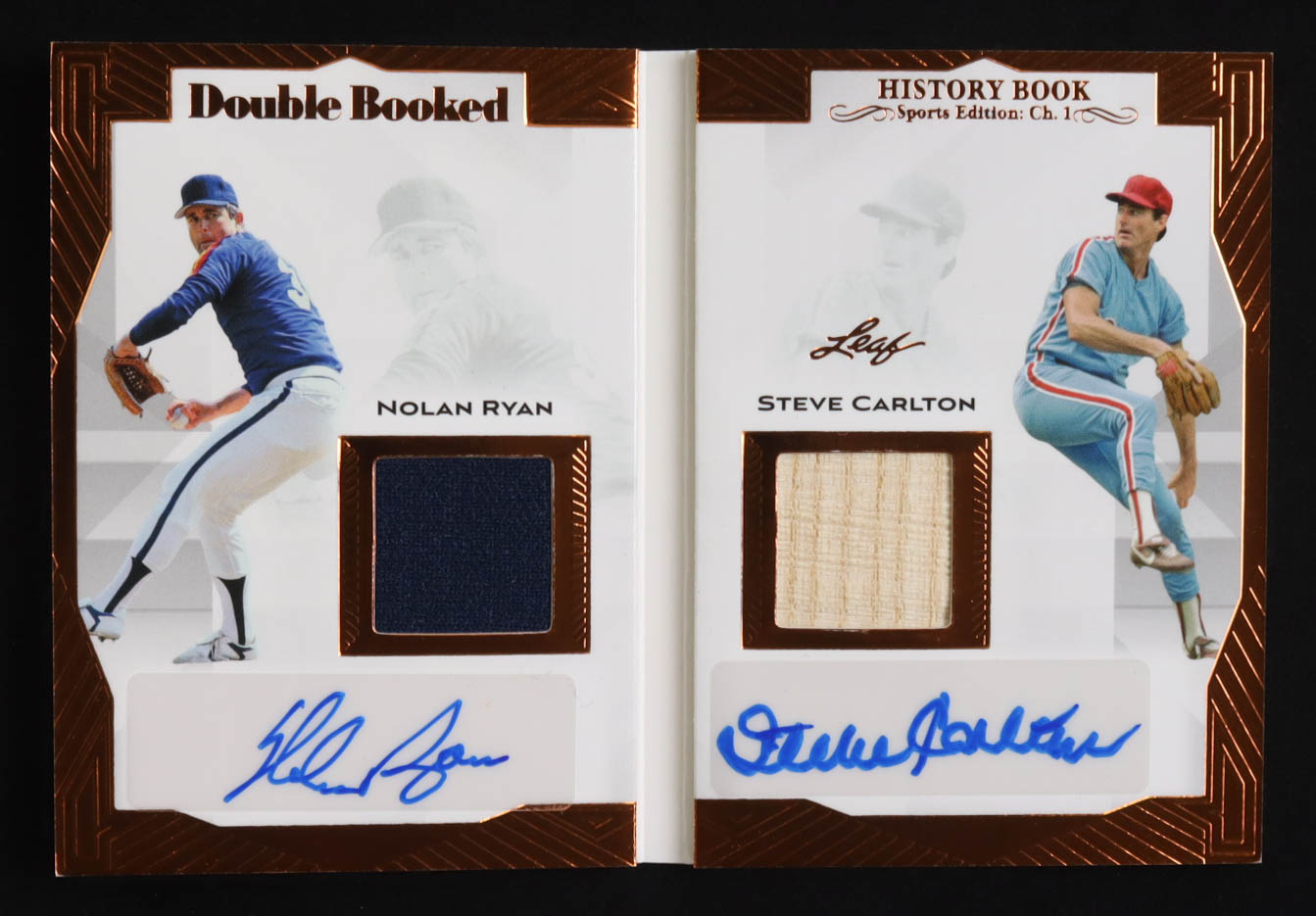 Nolan Ryan / Steve Carlton 2023 Leaf History Book Sports Edition Chapter One Double Booked Bronze #DB12 #08/22 at PristineAuction.com Nolan Ryan / Steve Carlton 2023 Leaf History Book Sports Edition Chapter One Double Booked Bronze #DB12 #08/22 at PristineAuction.com