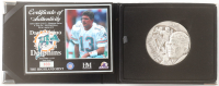 Dan Marino LE The Highland Mint Magnum Series 4 Troy Oz. Fine Silver Mint-Coin with Display Case at PristineAuction.com