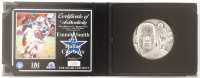 Emmitt Smith LE The Highland Mint Magnum Series 4 Troy Oz. Fine Silver Mint-Coin with Display Case at PristineAuction.com