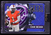 Cam Ward 2024 Wild Card QB1 On The Clock Shimmer Blue #OCWBLCW2 RC #7/15 at PristineAuction.com