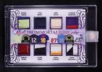 LeBron James / Lionel Messi / Tom Brady / Kevin Durant / Mike Trout / Connor McDavid / Rafael Nadal / David Beckham 2019 Leaf Pearl The Immortal Eight Purple #TIE08 #3/3 at PristineAuction.com